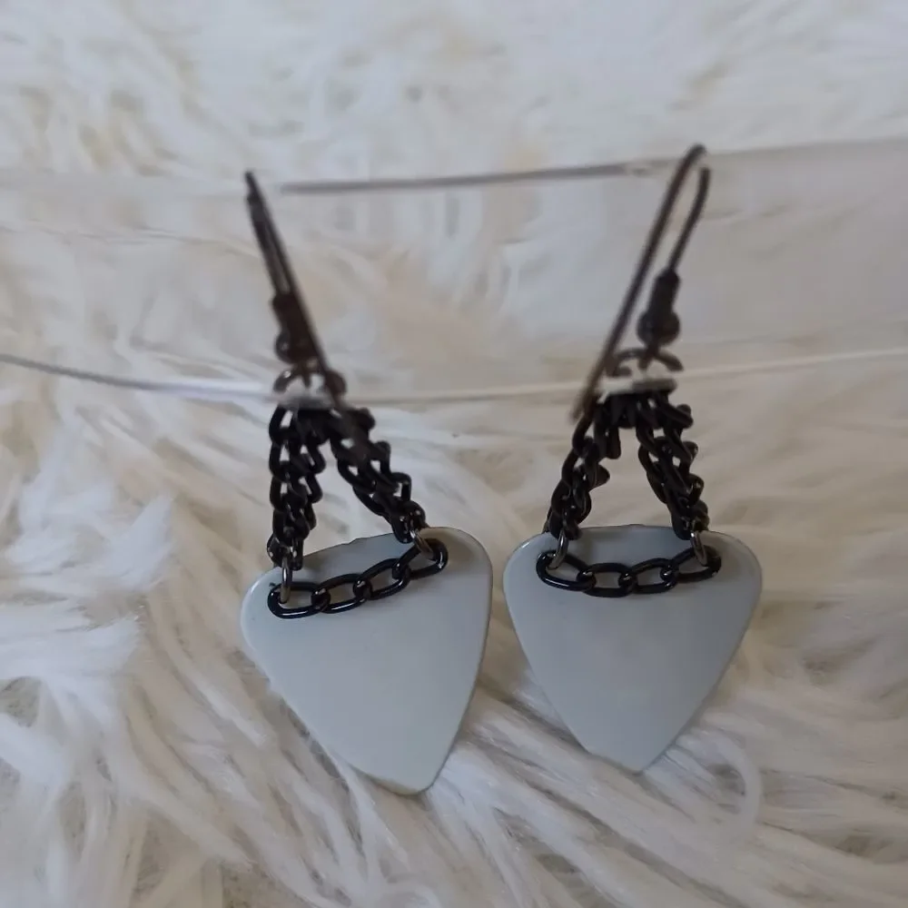 Guitar Pick Dangling Earrings